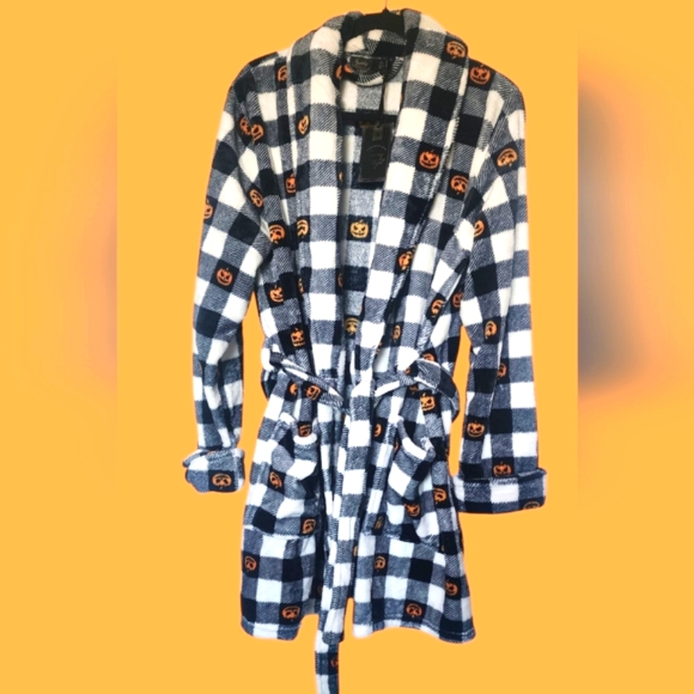 Pumkin Checkered Robe